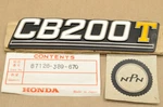 Nos Honda CB200 Left Side Cover Badge Emblem 87126-389-670. Fixed Price $181.90.
