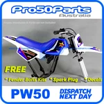 Yamaha 2016 PW50 Peewee White Plastic Fender + Blue Tank, Seat Freebies. Fixed Price $103.04.