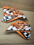 2009-2015 Ktm 50 Sx Junior Mini Oem Radiator Shrouds Plastic Side Covers Orange. Fixed Price $39.99.