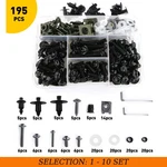 195-1950X Motorcycle Complete Fairing Bolts Bodywork Screws Nuts Set M5 M6 Black. Fixed Price $169.48.