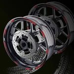 Red 17'' Rim Wheel Sticker Decal Strip Tape D01B For Aprilia RSV4 Aprc. Fixed Price $35.37.