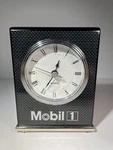 Mobil One 1 Black Chrome Desk Shop Clock Analog Motor Oil Garage Racing 5.5". Fixed Price $80.00.