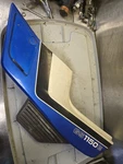 84 - 86 Suzuki GS1150EFE Left Side Cover Plastic Panel. Fixed Price $86.00.