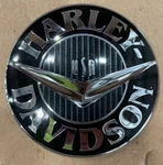 New Old Stock, Fits Harley Davidson Medallion,rh-f'tank Part # 14100542. Fixed Price $90.46.