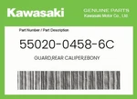 Kawasaki Genuine Guard,rear Caliper,ebony 55020-0458-6C. Fixed Price $29.00.