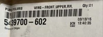 Genuine Polaris Part, 2015-16 Slingshot, Wing Front Upper Rh 5439700-602, New. Fixed Price $300.00.