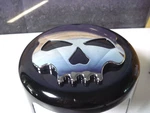 Harley Fxr Xl Skull Horn Cover Chrome Black Flt Flst Fxd Fxst V-twin 42-1193 Y2. Fixed Price $44.89.