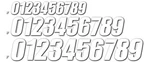 Dcor Slash Series Individual Numbers 4IN. - NO.4 White Motorcycle Atv/utv. Fixed Price $16.38.