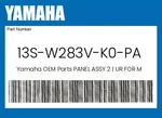 Yamaha Genuine Panel Assy Ur For MNM3 13S-W283V-K0-PA. Fixed Price $212.24.