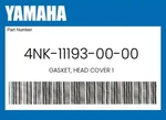 Yamaha Genuine Gasket, Head Cover 4NK-11193-00-00. Fixed Price $54.48.