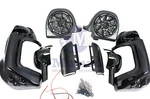 Mutazu Vivid Black 6.5" Speaker Pods Lower Vented Fairings For Harley Touring. Fixed Price $189.00.