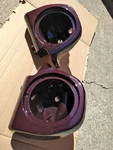 Black Cherry Lower Vented Fairing 6.5" Speaker Pods For Harley Touring 94-13. Fixed Price $119.00.