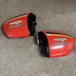 Used Nice 1978 CB400A Hondamatic Side Cover Set Left Right Tahitian Red. Fixed Price $225.00.