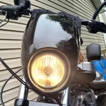 Vivid Black Headlight Fairing Front Cowl Fork Fit Harley Dyna Fx Xl 883 1200. Fixed Price $42.95.