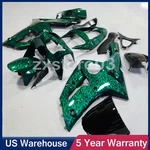Green Forged Carbon Fiber Fairing Body Kit Kawasaki Ninja ZX6R 2003-2004 Usa. Fixed Price $579.00.