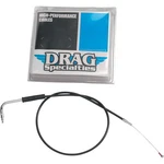 Drag Specialties Black Vinyl Throttle Cable 52" Chrome Fittings Harley 0650-1074. Fixed Price $51.99.