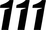 Dcor 45-29-1 Slash Number Plate #1 Black 6". Fixed Price $13.95.