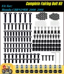 Complete Fairing Bolt Kit Black Stainless Screws For Honda 2000 2001 CBR929RR. Fixed Price $34.20.