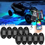 10 Pods Rgb Led Rock Light Kit Bluetooth Underglow Lamp For Can-am Spyder Rt/ St. Fixed Price $59.11.