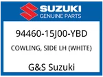 Suzuki Oem Part 94460-15J00-YBD Cowling, Side Lh (white). Fixed Price $500.59.
