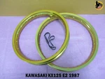 Kawasaki KX125 E2 1987 Alu Gold F+ Wheel Rim Set SERIES7 *NAN4275*. Fixed Price $183.35.