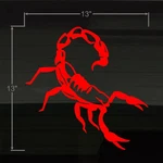 Scorpion Stance! Design Large 13X13" Durable Red Vinyl Decal Sticker Scorpian. Fixed Price $13.95.