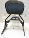 Harley Davidson Sissy Bar Pass Breakout Backrest 20" Detachable Luggage Rack Blk. Fixed Price $125.00.
