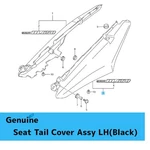 Suzuki V-strom DL650 2011 Genuine Seat Tail Cover Assy Lh(black) 45502-27G10-YAY. Fixed Price $314.01.
