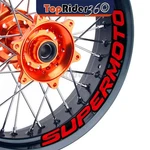 Red Supermoto Rim Wrap Sticker 17" For Yamaha Wrf 250 02-19 18 16 15 14 13. Fixed Price $52.06.