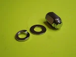 1 Nos Oem Harley Davidson Chrome Fork Axle Retainer Nut Kit P/n 45802-03. Fixed Price $17.00.