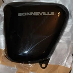 Triumph Sidepanel Lh Painted T2309434 Pr Phantom Black Gold Fits Bonneville. Fixed Price $118.47.