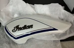 Indian Genuine Nos Single Left Side Peal White Gas Tank Cover 2884143-1807. Fixed Price $145.00.