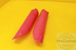 2003 Honda CR250R Front Left Right Fork Guards Shields Covers Red. Fixed Price $23.00.