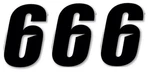 Dcor Slash Plate Number #6 6"H Black 3-PACK. Fixed Price $11.83.