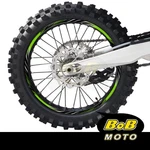 Green Line Wheel Stickers Decals Dirt Bike For Kawasaki Klx 400R 03-05 04. Fixed Price $29.44.