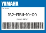 Yamaha Genuine Fender, Front 1B2-F1511-10-00. Fixed Price $42.75.