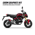 Red Fairing Decal Wrap Kit For Honda Grom 125 2021 2022 2023 Wave. Fixed Price $54.81.