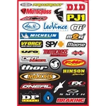 Factory Effex Sponsor Sticker Decal Sheet Alpinestar Thor Moose O'neal Fmf. Fixed Price $22.15.