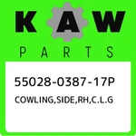 55028-0387-17P Kawasaki Cowling,side,rh,c.l.g 55028038717P, New Genuine Oem Part. Fixed Price $677.17.
