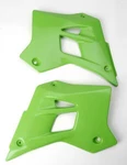 Ufo Plastics Radiator Covers Green Motorcycle Dirt Bike KA02787-026 0520-0271. Fixed Price $56.01.