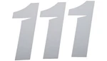 Dcor Slash Plate Number #1 6"H White 3-PACK. Fixed Price $11.83.