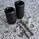 2002-2003 Kawasaki Ninja ZX9R Black Delrin Frame Sliders. Fixed Price $19.95.