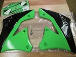 Ufo Rad Cover Set Kawasaki KX250F KXF250 2009-2012 / Green + Black. Fixed Price $29.96.