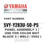 Yamaha Genuine Oem Parts Panel Assembly 5VY-Y283U-50-P5 For YZF-R1. Fixed Price $598.49.