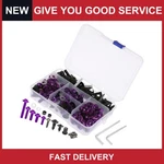 Universal Motorcycle Fairing Body Bolts Fastener Clips Screws Purple Pack Of 195. Fixed Price $22.42.