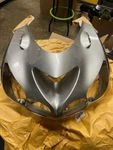 55028-0162-17M 2008-2009 Kawasaki ZX14 Cowling Upper Silver ***** Small Crack*. Fixed Price $250.00.