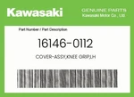 Kawasaki Genuine Cover-assy,knee Grip,lh 16146-0112. Fixed Price $56.30.
