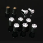 Silver M5 Windscreen Bolts Kit Wellnut Washer X8 For Universal Motorcycle. Fixed Price $12.01.