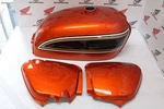 Honda Cb 750 Four K3-K6 Paint Set Flake Sunrise Orange Tank + Side Cover Repro. Fixed Price $2313.18.