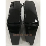 4" 2-INTO-1 Right Side Exhaust Stretched Saddlebags For 93-2013 Harley Davidson. Fixed Price $248.00.